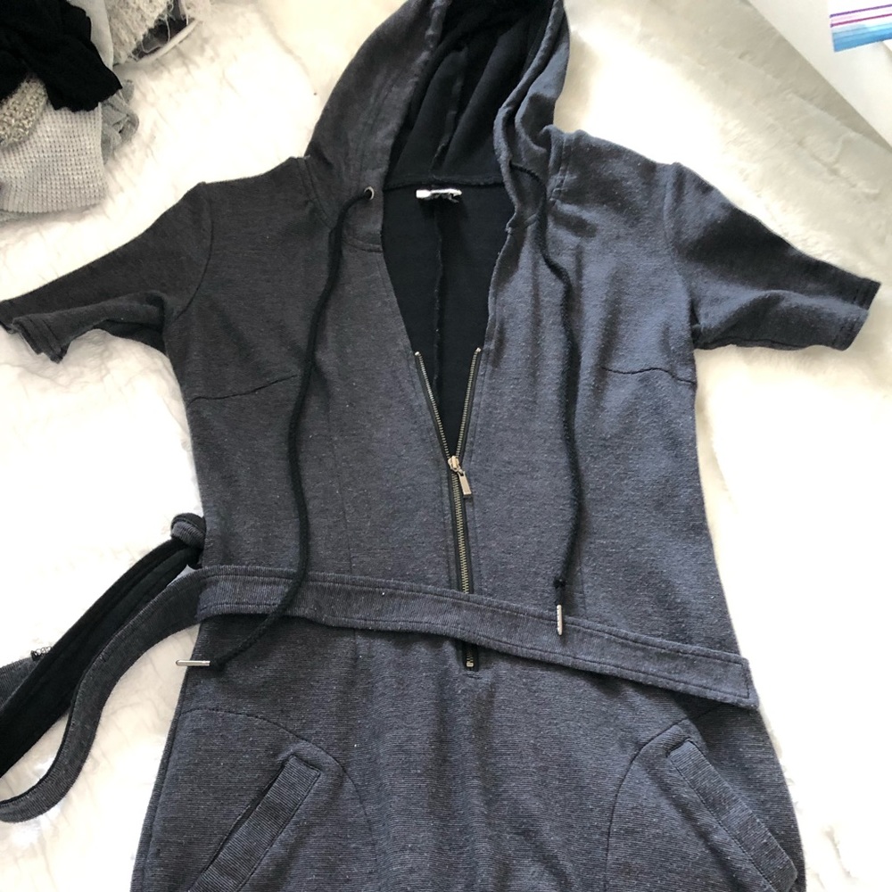 Dynamite Long Pullover Hoodie with Belt